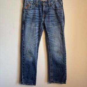 Ariat M7 Slim Fit Straight Leg Denim Jeans Blue Mens 32x30 Workwear Rodeo Stains
